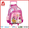 New fashionable quality kids trolley school bag for girls